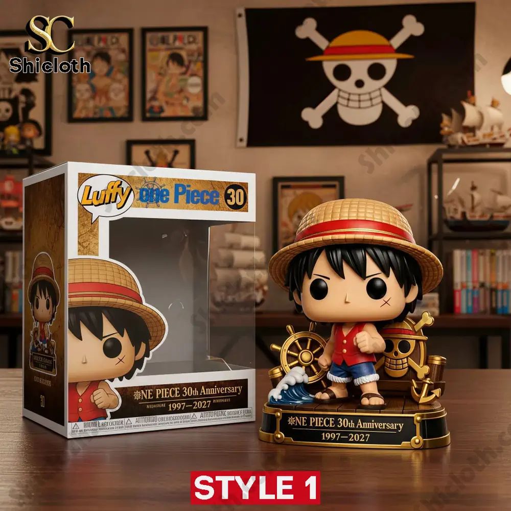 Luffy 30th Anniversary Collectible Figure - Adult & Kids T-Shirts, Sweatshirts & Hoodies apparel design preview 1