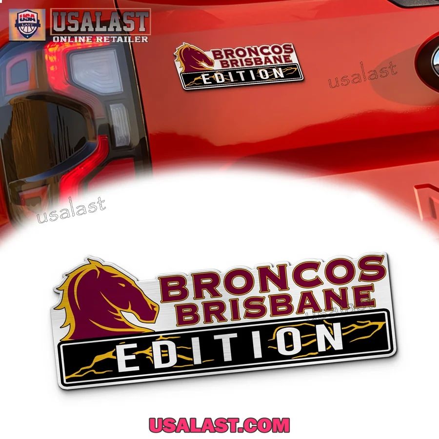 Brisbane Broncos Edition Custom 3D Car Badge Sticker - Adult & Kids T-Shirts, Sweatshirts & Hoodies apparel design preview 1