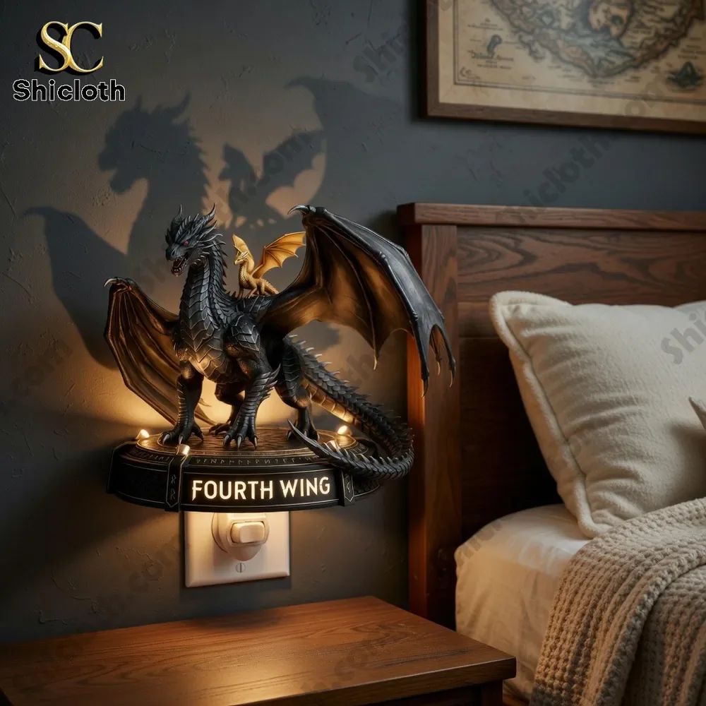 Fourth Wing:Tairn Andarna Night Light - Adult & Kids T-Shirts, Sweatshirts & Hoodies apparel design preview 1