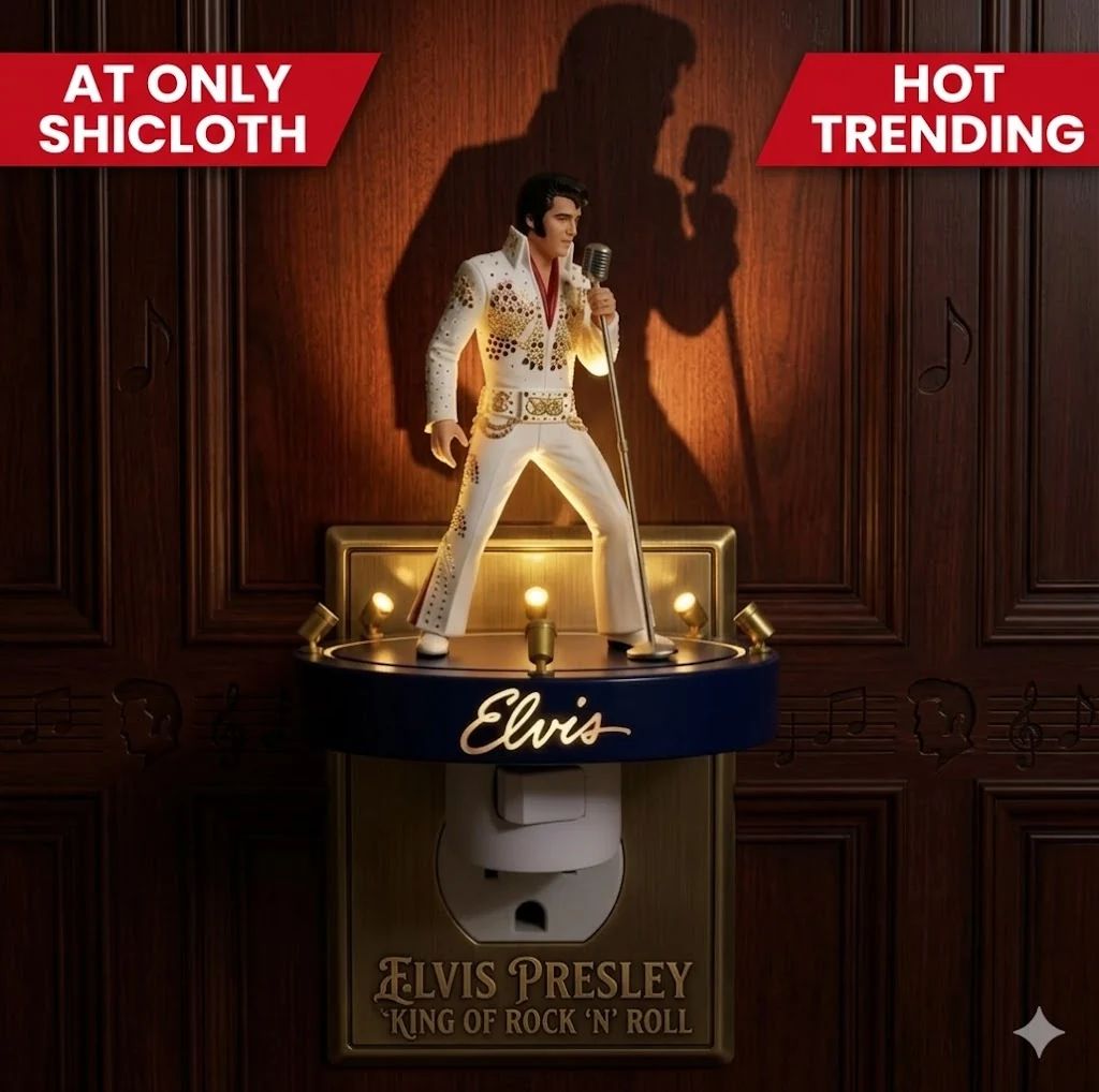 Elvis Presley King Of Rock 'n' Roll Night Light - Adult & Kids T-Shirts, Sweatshirts & Hoodies apparel design preview 1