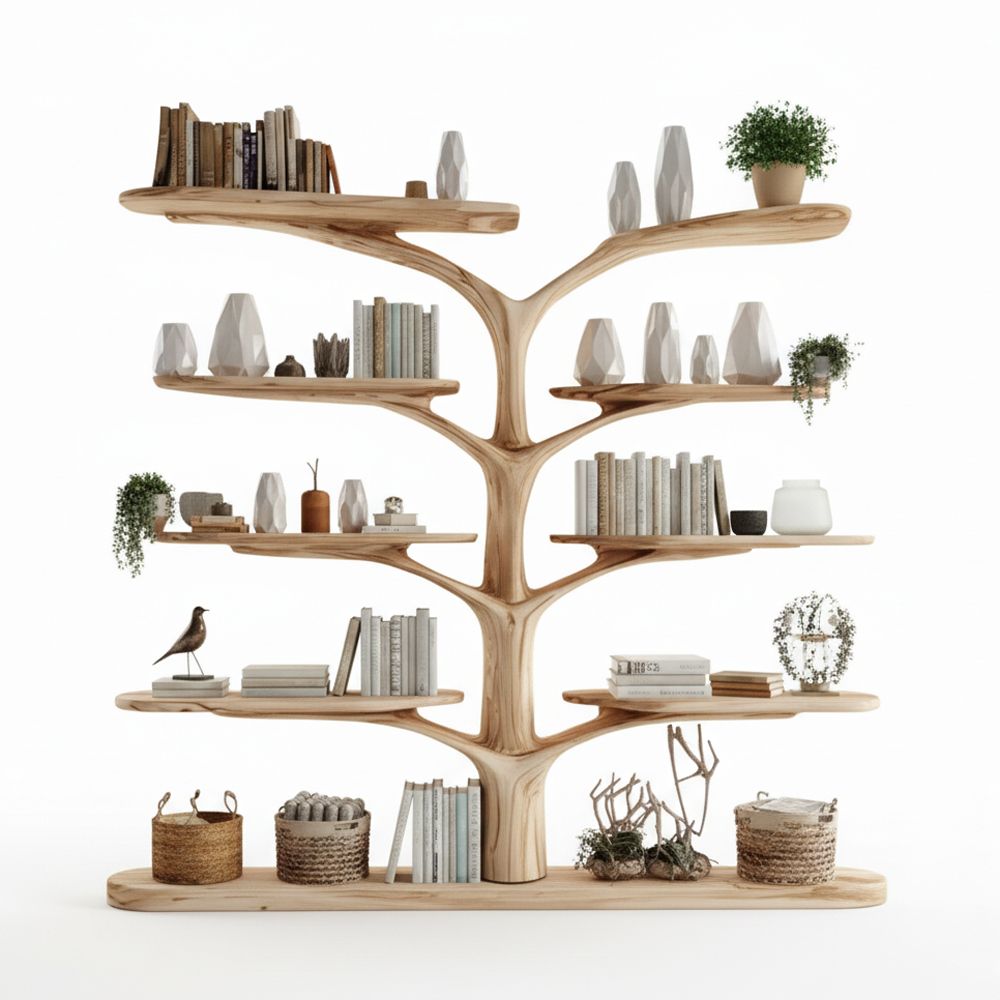 Tree-Shaped Wooden Shelf Multi-Level Montessori - Adult & Kids T-Shirts, Sweatshirts & Hoodies apparel design preview 1