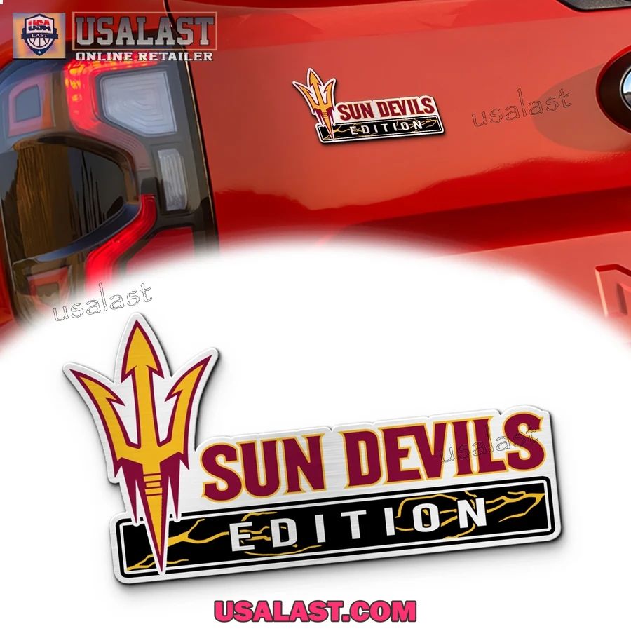 Arizona State Sun Devils Edition 3D Car Emblem Badge - Adult & Kids T-Shirts, Sweatshirts & Hoodies apparel design preview 1