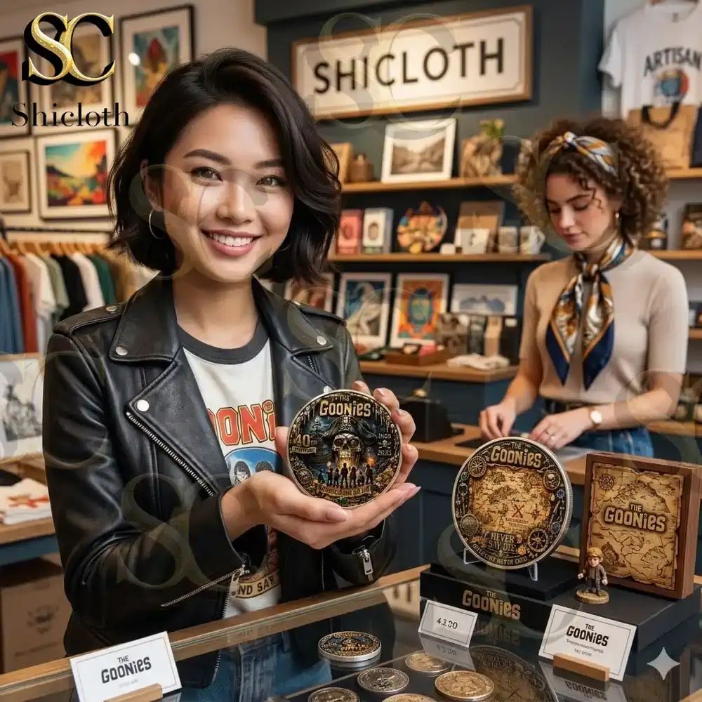 The Goonies 40th Anniversary Treasure Coin Collection - Adult & Kids T-Shirts, Sweatshirts & Hoodies apparel design preview 1