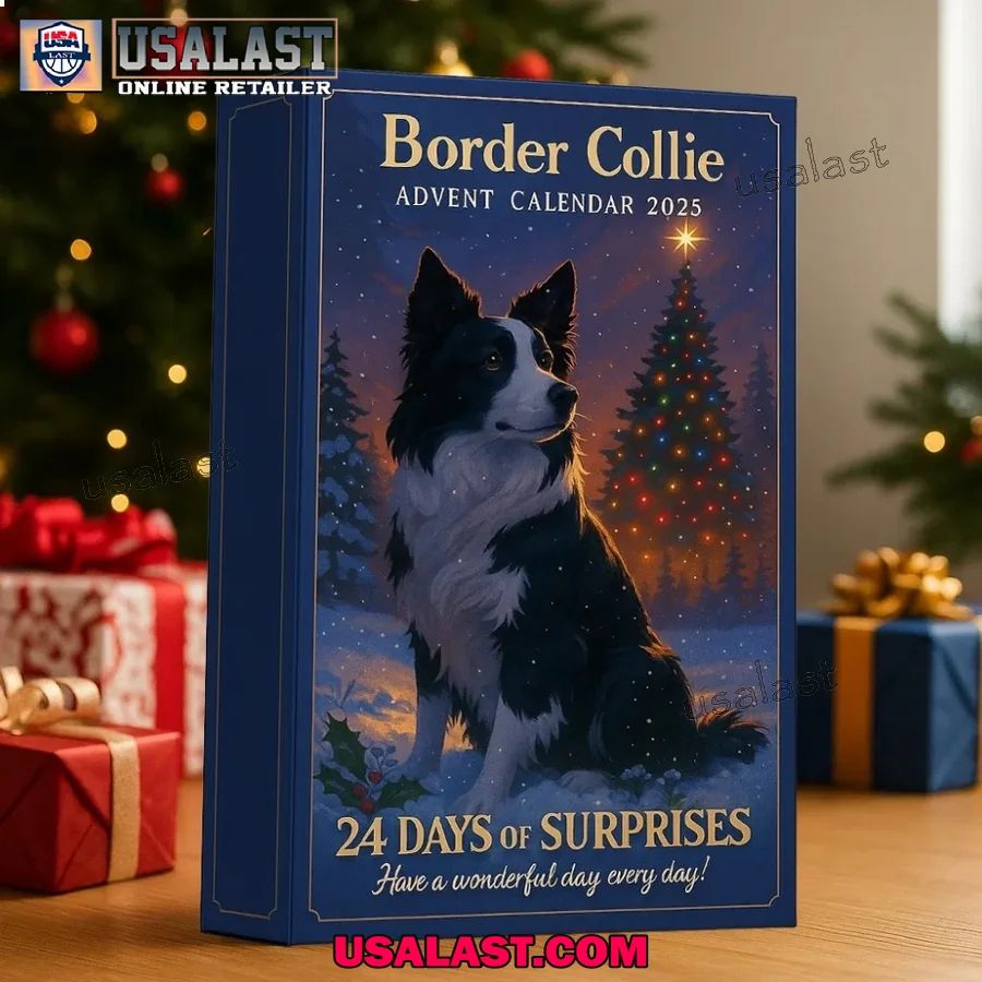 Border Collie Dog Advent Calendar 2025 - Adult & Kids T-Shirts, Sweatshirts & Hoodies apparel design preview 1