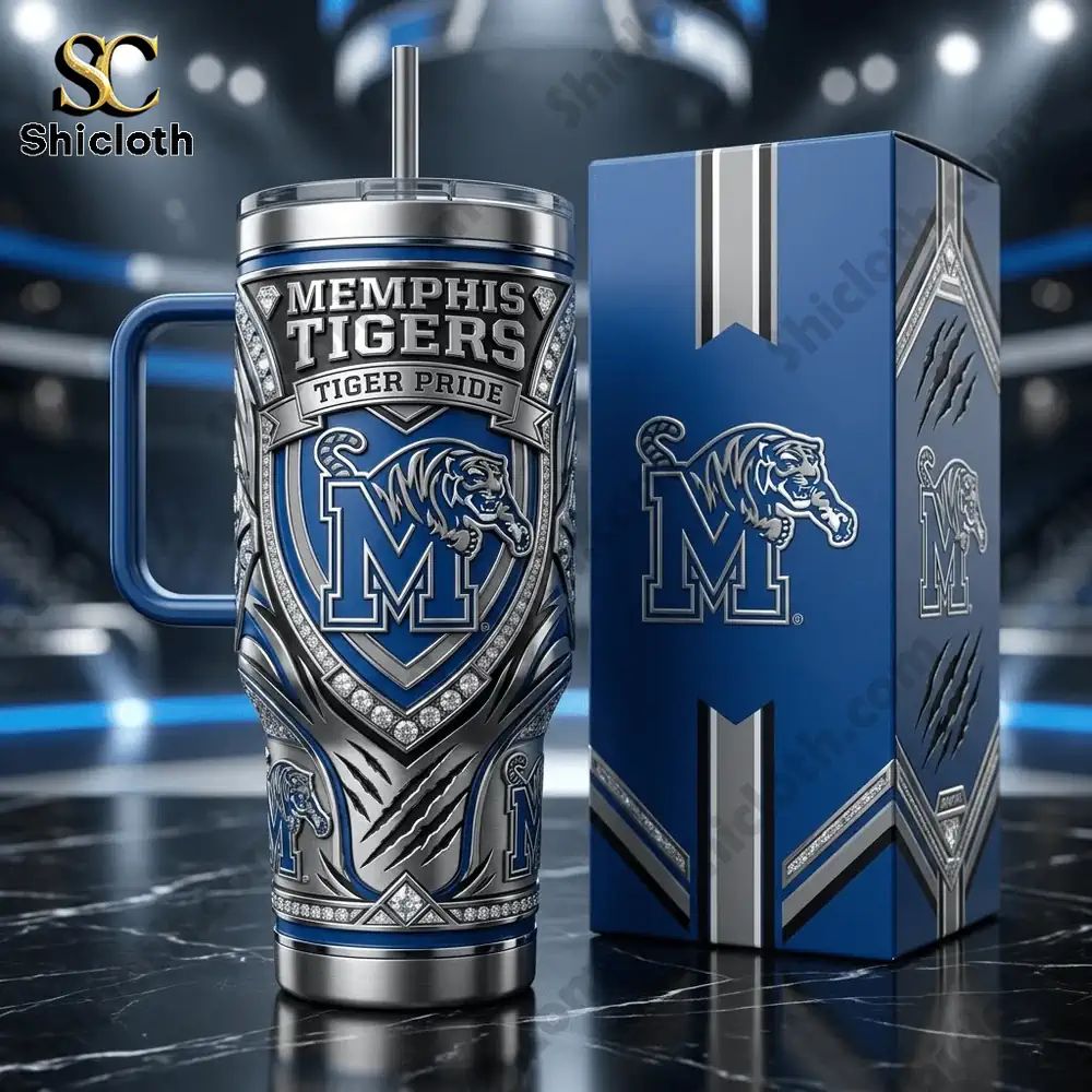 Memphis Tigers 40oz Tervis Tumbler With Handle - Adult & Kids T-Shirts, Sweatshirts & Hoodies apparel design preview 1
