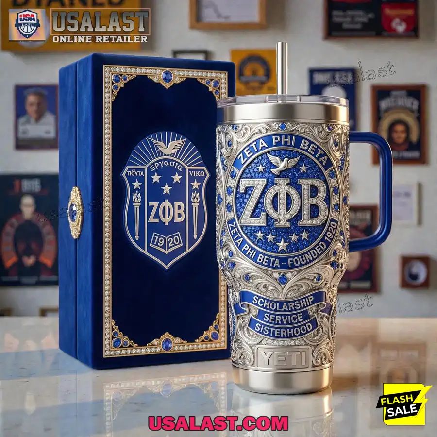 Zeta Phi Beta Lovers 40oz Tumbler With Handle - Adult & Kids T-Shirts, Sweatshirts & Hoodies apparel design preview 1