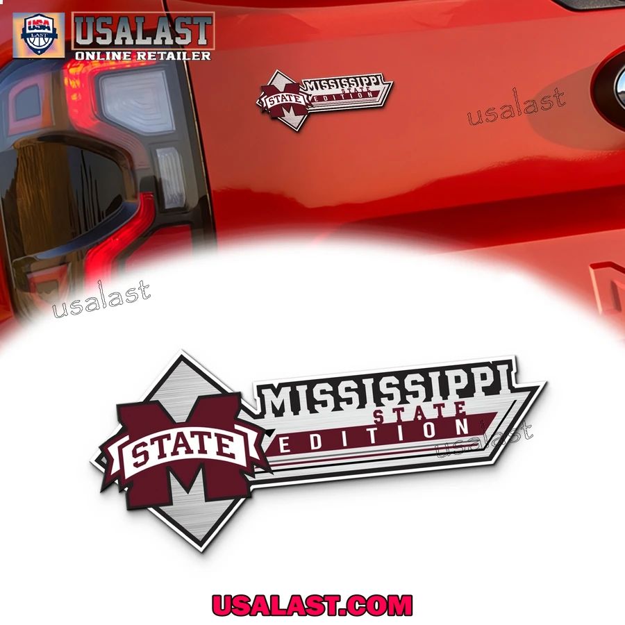 Mississippi State Bulldogs Edition 3D Car Badge - Adult & Kids T-Shirts, Sweatshirts & Hoodies apparel design preview 1