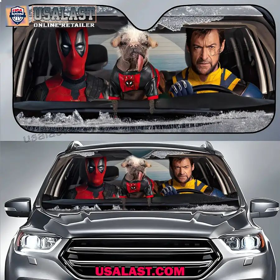 Deadpool And Wolverine Car Sunshade, Windshield Cover - Adult & Kids T-Shirts, Sweatshirts & Hoodies apparel design preview 1
