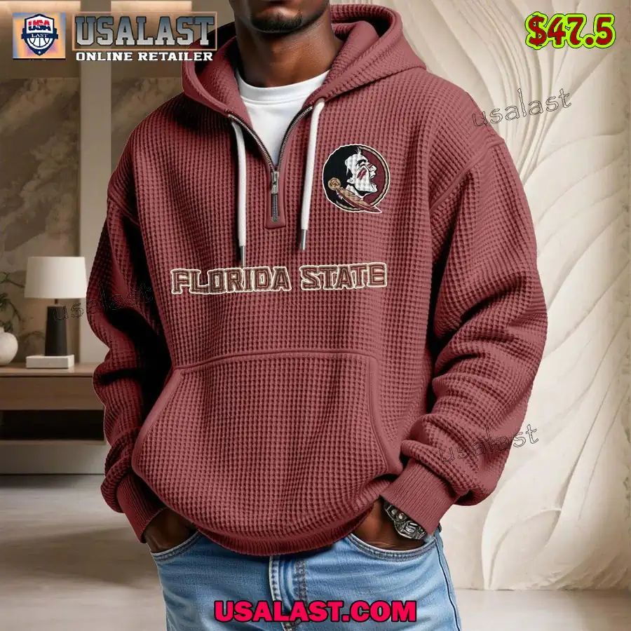 Florida State Seminoles Waffle Half Zip - Adult & Kids T-Shirts, Sweatshirts & Hoodies apparel design preview 1