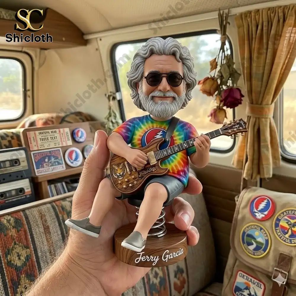 Grateful Dead Jerry Garcia Decor Car Dashboard - Adult & Kids T-Shirts, Sweatshirts & Hoodies apparel design preview 1