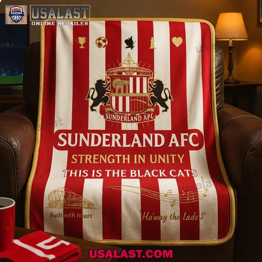Sunderland AFC The Black Cats Match Day Blanket - Adult & Kids T-Shirts, Sweatshirts & Hoodies apparel design preview 1