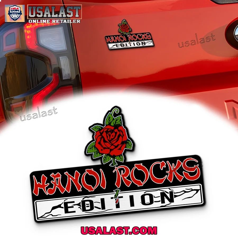 Hanoi Rocks Edition 3D Engraved Car Emblem Badge - Adult & Kids T-Shirts, Sweatshirts & Hoodies apparel design preview 1