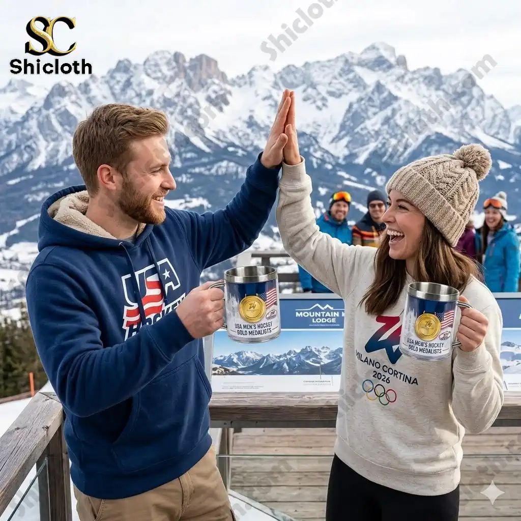 USA Men's Hockey Winning the 2026 Winter Olympics - Adult & Kids T-Shirts, Sweatshirts & Hoodies apparel design preview 1
