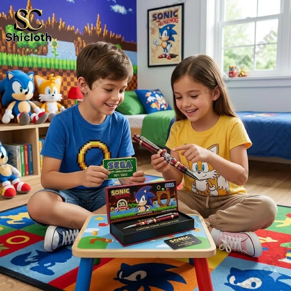 Sonic 35th Anniversary Collector?s Pen - Adult & Kids T-Shirts, Sweatshirts & Hoodies apparel design preview 1