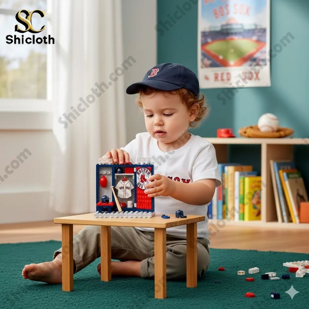 Boston Red Sox Locker Room Building Blocks - Adult & Kids T-Shirts, Sweatshirts & Hoodies apparel design preview 1