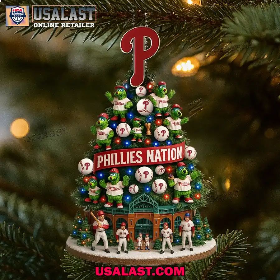 Philadelphia Phillies 2025 Christmas Ornament - Adult & Kids T-Shirts, Sweatshirts & Hoodies apparel design preview 1