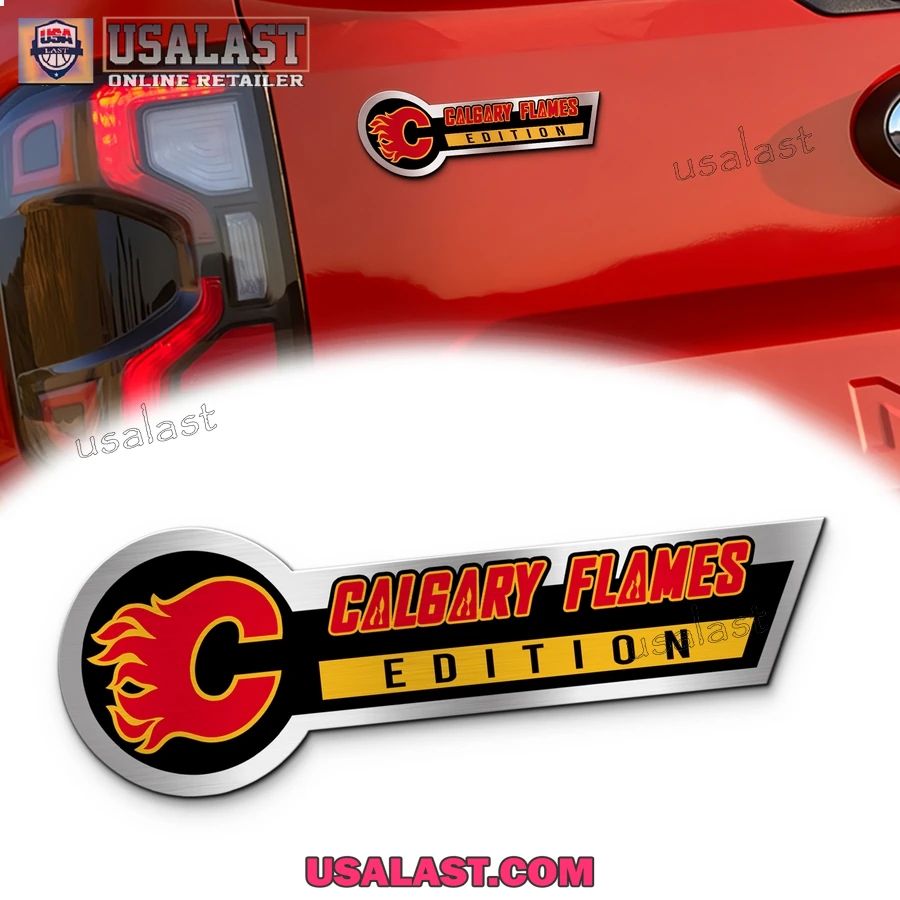 Calgary Flames Edition 3D Engraved Car Name Emblem - Adult & Kids T-Shirts, Sweatshirts & Hoodies apparel design preview 1