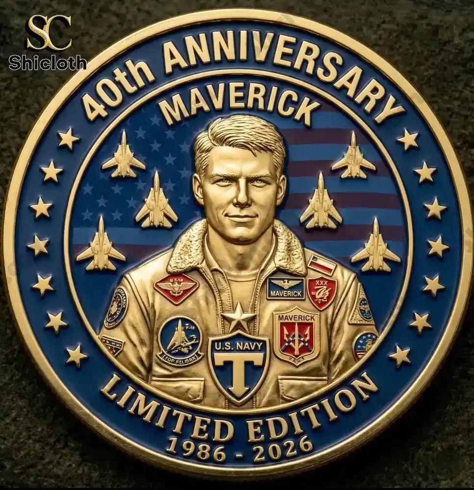 Gun Maverick 40th Anniversary Commemorative Coin - Adult & Kids T-Shirts, Sweatshirts & Hoodies apparel design preview 1