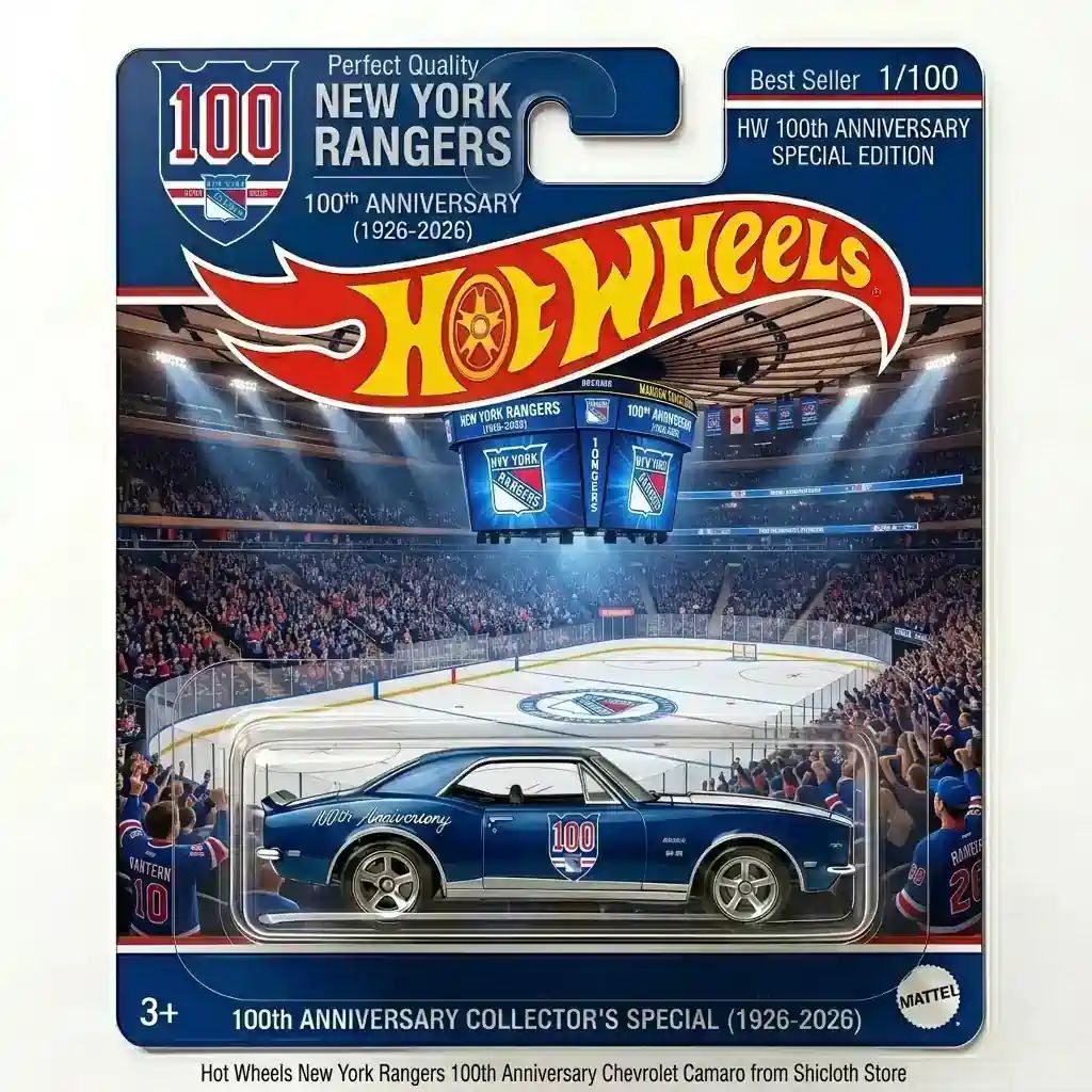Wheels New York Rangers 100th Anniversary Chevrolet - Adult & Kids T-Shirts, Sweatshirts & Hoodies apparel design preview 1