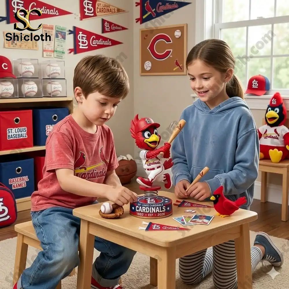 St. Louis Cardinals Car Dashboard Bobblehead - Adult & Kids T-Shirts, Sweatshirts & Hoodies apparel design preview 1