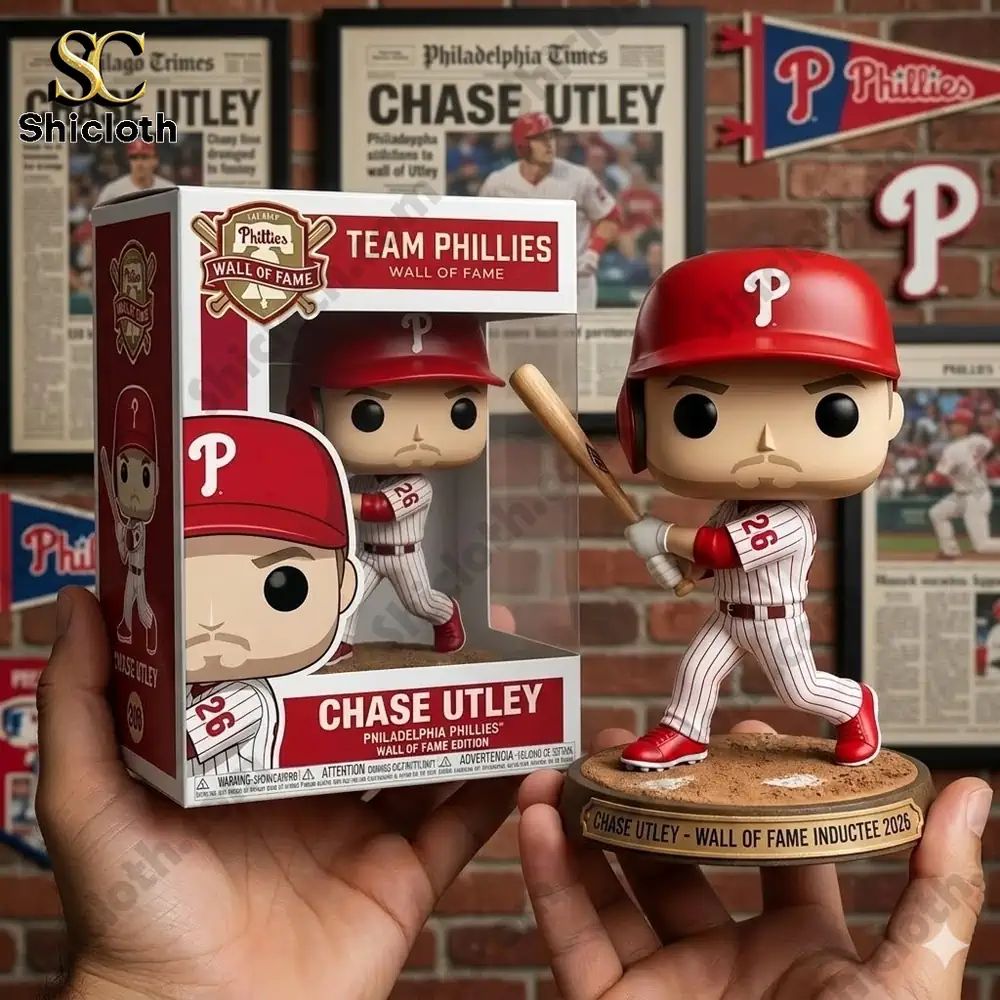 Philadelphia Phillies Chase Utley Wall Of Fame - Adult & Kids T-Shirts, Sweatshirts & Hoodies apparel design preview 1
