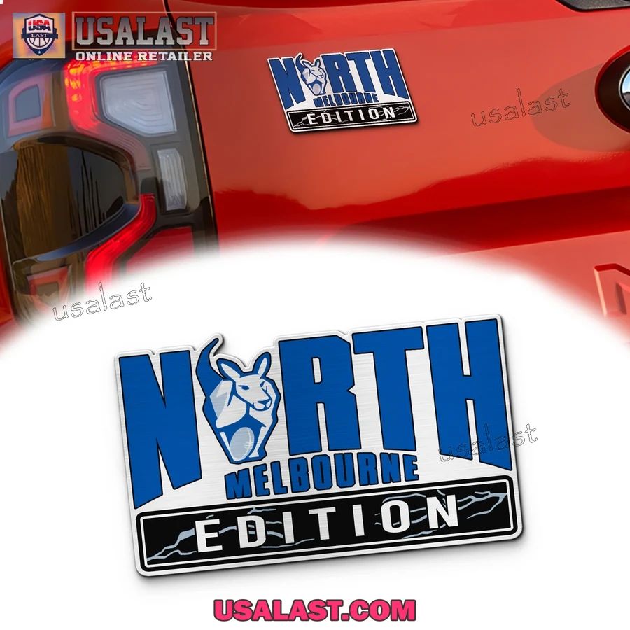 North Melbourne FC Edition Custom 3D Car Badge - Adult & Kids T-Shirts, Sweatshirts & Hoodies apparel design preview 1