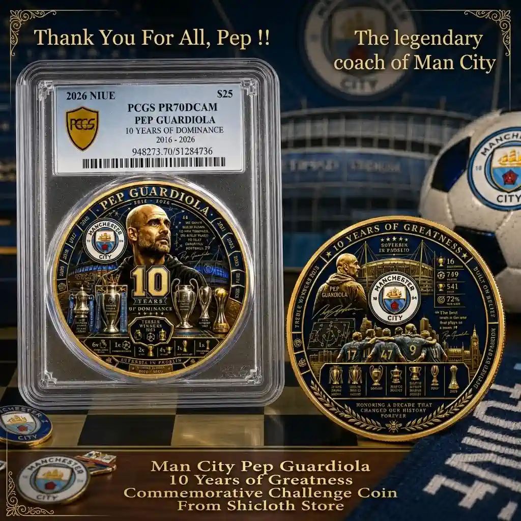 Man City Pep Guardiola 10 Years of Greatness - Adult & Kids T-Shirts, Sweatshirts & Hoodies apparel design preview 1