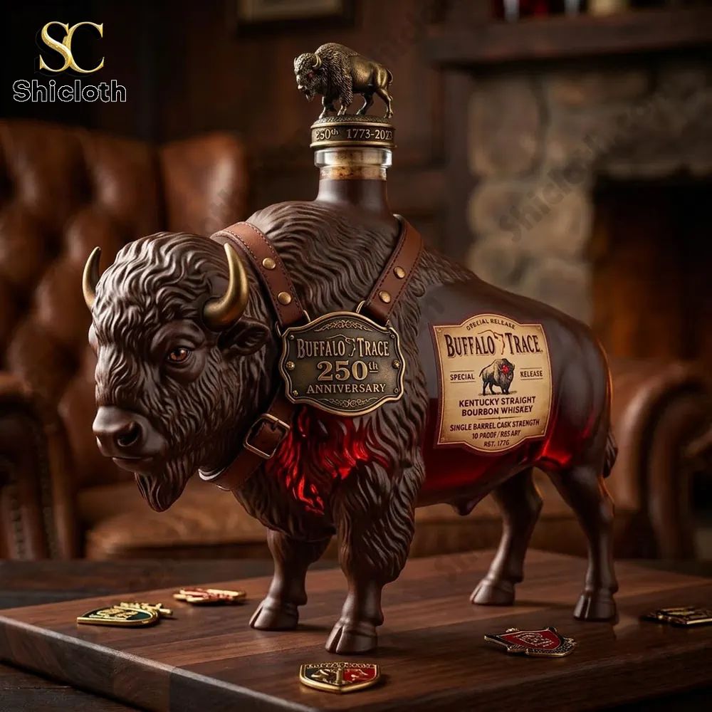 Dark Brown Buffalo Trace 250th Anniversary Whiskey - Adult & Kids T-Shirts, Sweatshirts & Hoodies apparel design preview 1