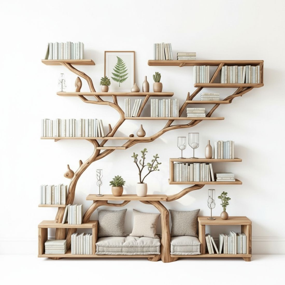 Handmade Wooden Wall Shelf with Branch Design Bring - Adult & Kids T-Shirts, Sweatshirts & Hoodies apparel design preview 1