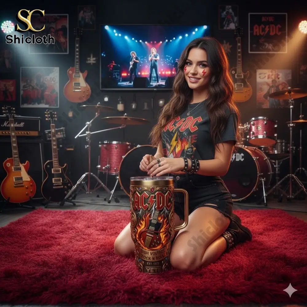 AC DC High Voltage Rock N Roll Tumbler - Adult & Kids T-Shirts, Sweatshirts & Hoodies apparel design preview 1