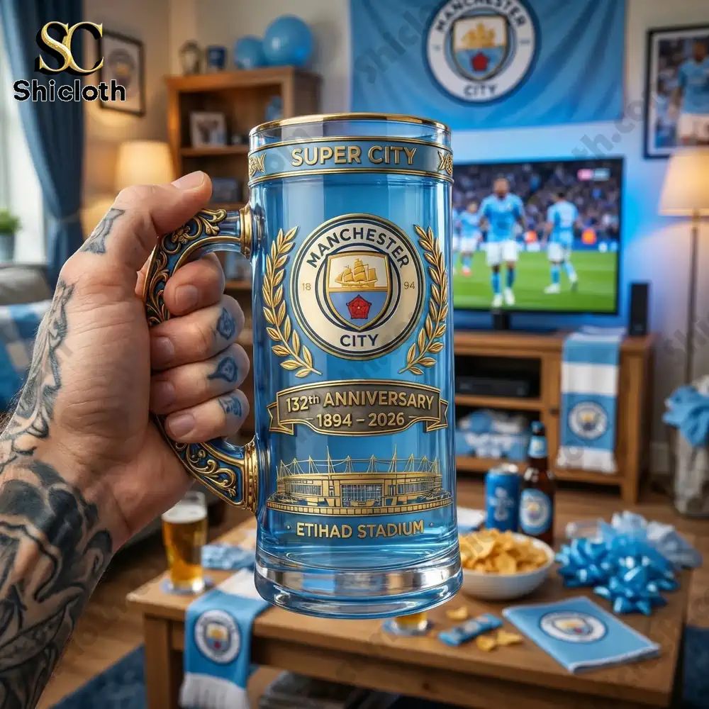 Man City 132th Anniversary Commemorative Edition Beer - Adult & Kids T-Shirts, Sweatshirts & Hoodies apparel design preview 1
