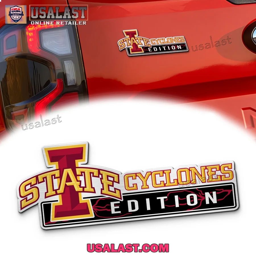 Iowa State Cyclones Edition 3D Car Badge Sticker - Adult & Kids T-Shirts, Sweatshirts & Hoodies apparel design preview 1