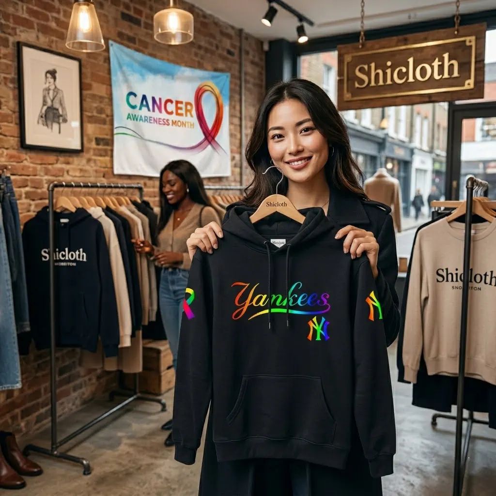 All MLB Teams x Cancer Awareness Month Personalized - Adult & Kids T-Shirts, Sweatshirts & Hoodies apparel design preview 1