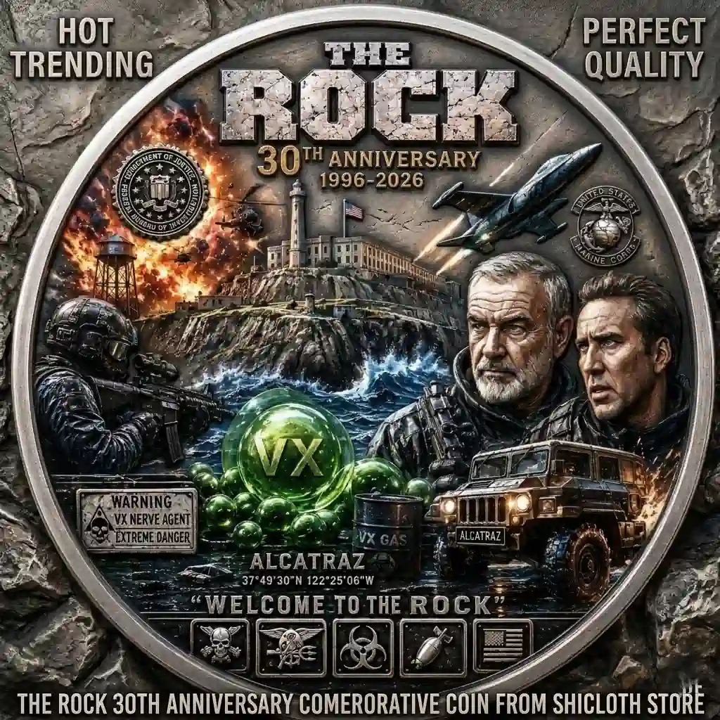 The Rock 30th Anniversary Commemorative Coin - Adult & Kids T-Shirts, Sweatshirts & Hoodies apparel design preview 1