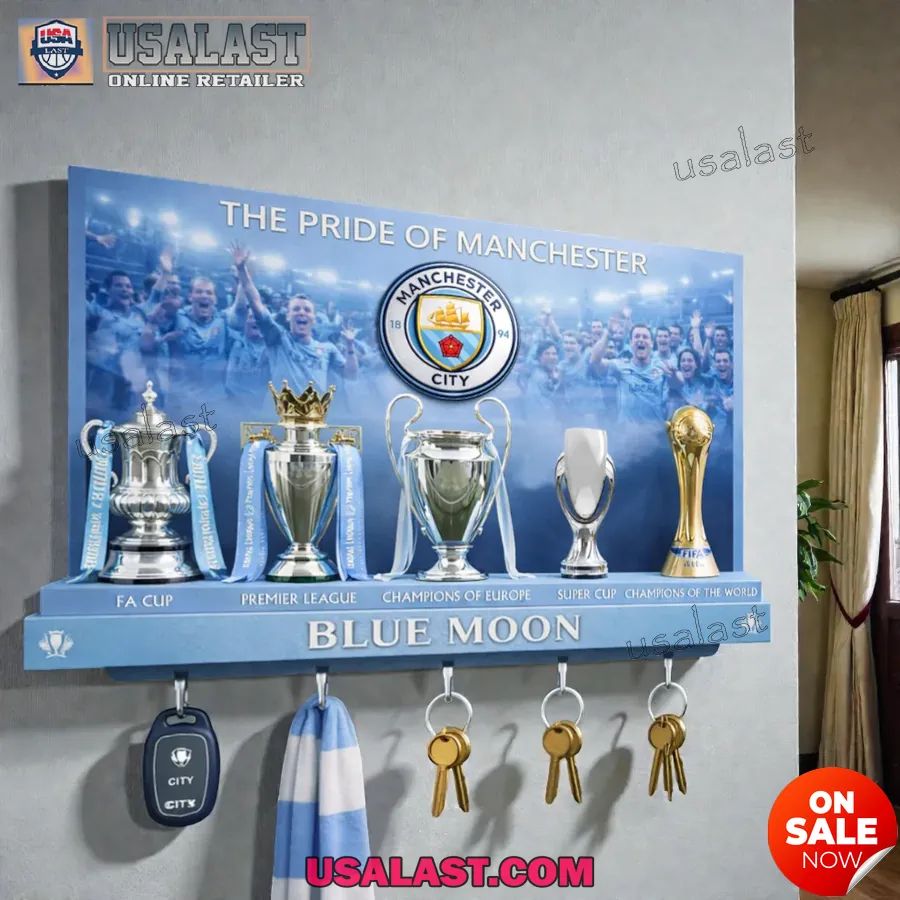 Manchester City Pride Collection Wall Key Holder - Adult & Kids T-Shirts, Sweatshirts & Hoodies apparel design preview 1