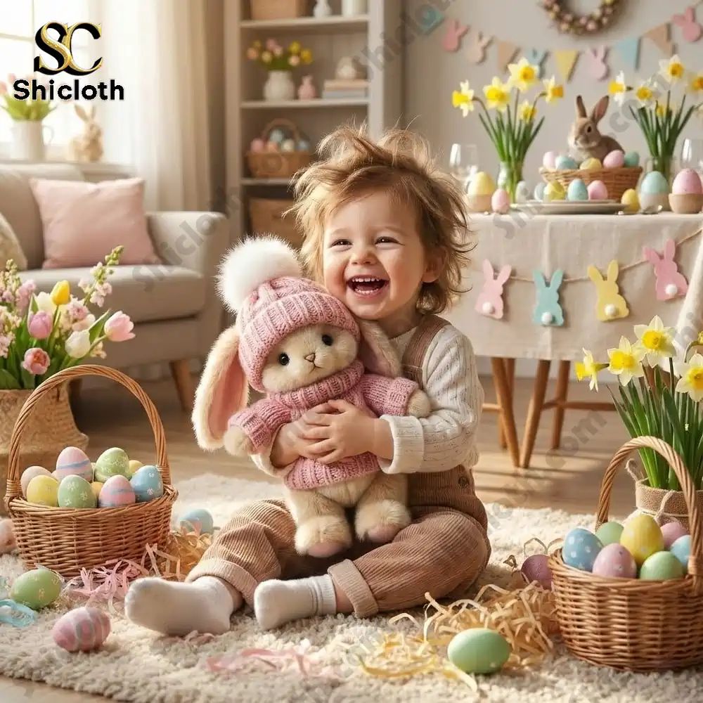 Easter Gift Cute Bunny Huggable Doll - Adult & Kids T-Shirts, Sweatshirts & Hoodies apparel design preview 1