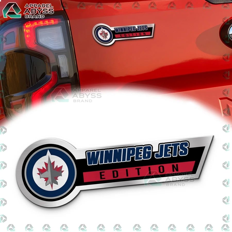Winnipeg Jets Edition 3D Engraved Car Name Emblem - Adult & Kids T-Shirts, Sweatshirts & Hoodies apparel design preview 1