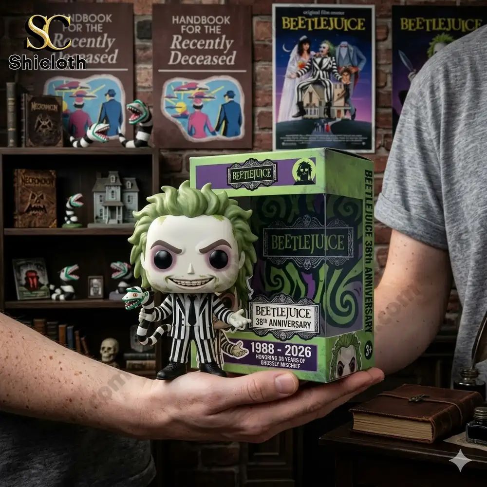 Beetlejuice 38th Anniversary Funko Pop! Figure - Adult & Kids T-Shirts, Sweatshirts & Hoodies apparel design preview 1