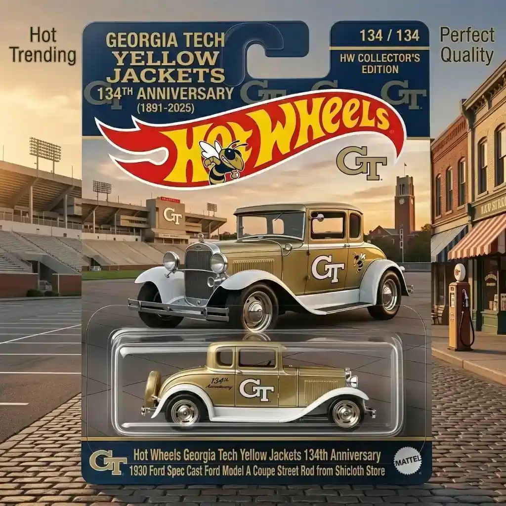Wheels Georgia Tech Yellow Jackets 134th Anniversary - Adult & Kids T-Shirts, Sweatshirts & Hoodies apparel design preview 1