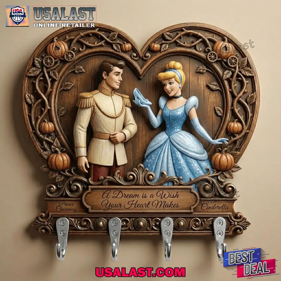 Cinderella Couple Heart Shape Key Holder - Adult & Kids T-Shirts, Sweatshirts & Hoodies apparel design preview 1