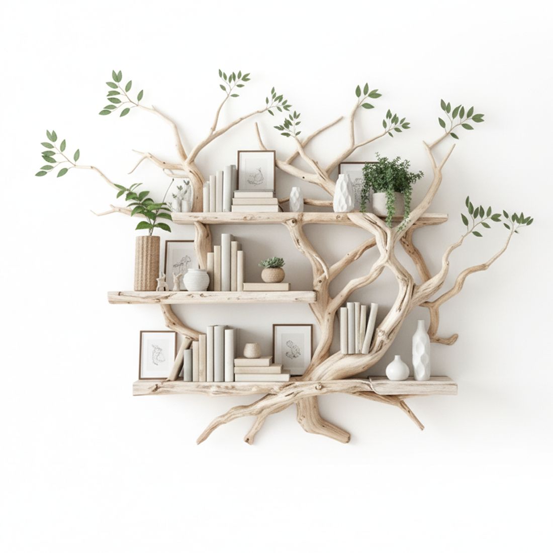 Mid Century Bookcase Corner Wall Shelf Handmade - Adult & Kids T-Shirts, Sweatshirts & Hoodies apparel design preview 1