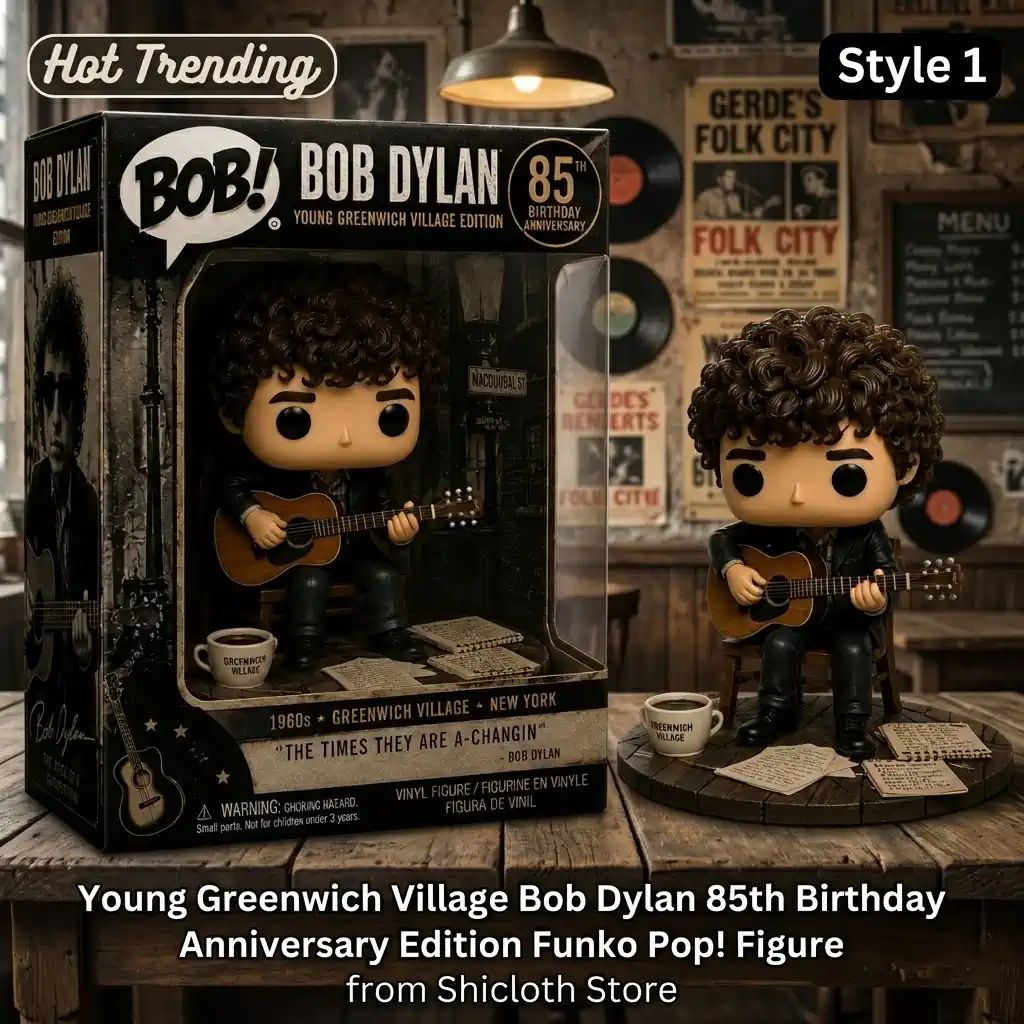 Young Greenwich Village Bob Dylan 85th Birthday - Adult & Kids T-Shirts, Sweatshirts & Hoodies apparel design preview 1