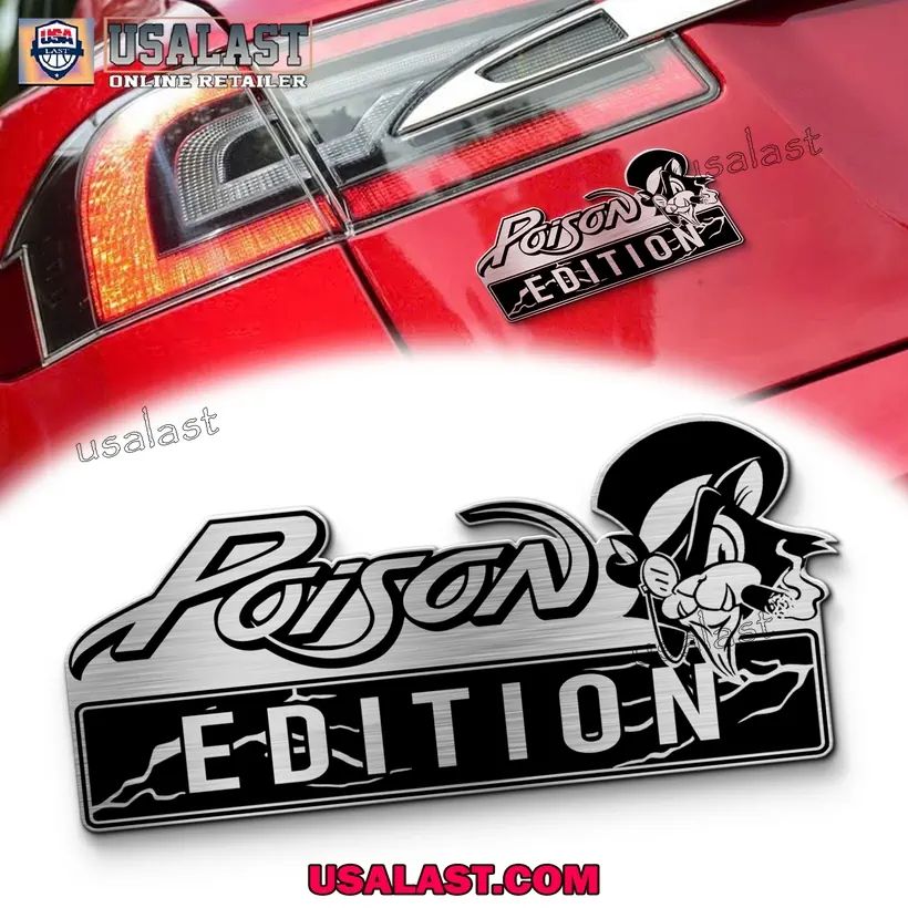 Poison Rock Edition 3D Engraved Car Emblem Sticker - Adult & Kids T-Shirts, Sweatshirts & Hoodies apparel design preview 1