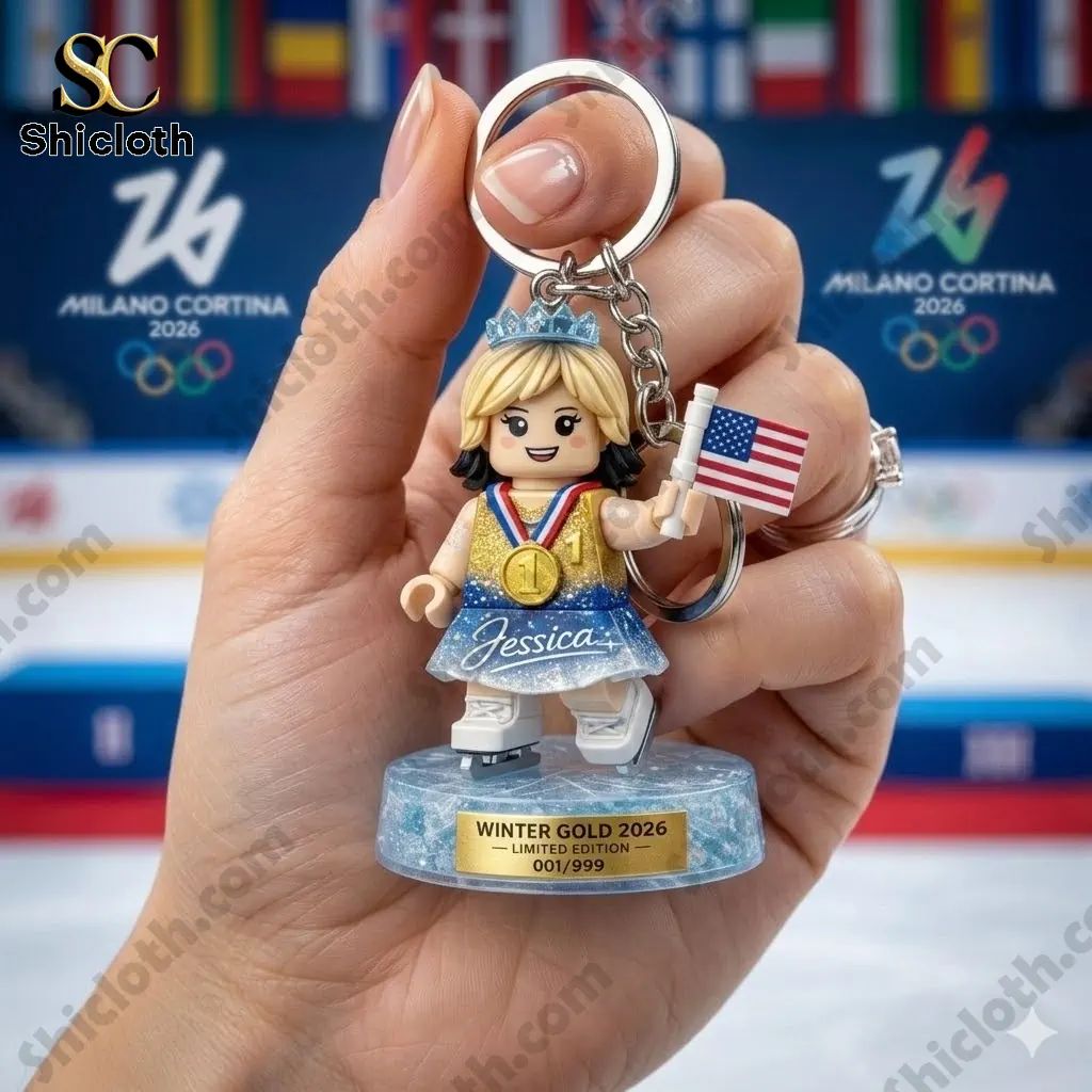 Winter Gold 2026 Champion Skater Collector Keychain - Adult & Kids T-Shirts, Sweatshirts & Hoodies apparel design preview 1