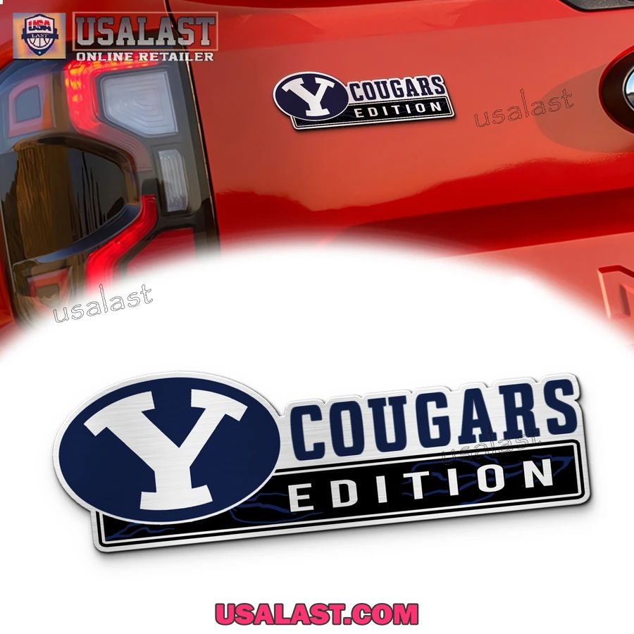 BYU Cougars Edition 3D Car Emblem Badge - Adult & Kids T-Shirts, Sweatshirts & Hoodies apparel design preview 1