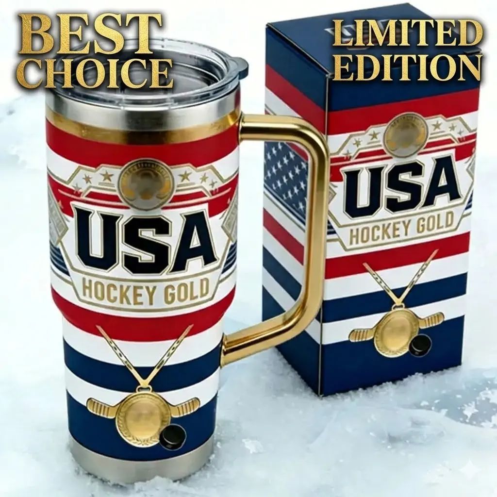 USA Hockey Olympic Gold Medal Tumbler - Adult & Kids T-Shirts, Sweatshirts & Hoodies apparel design preview 1