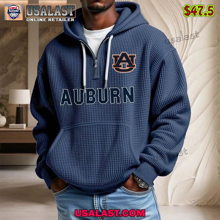 Auburn Tigers Waffle Half Zip - Adult & Kids T-Shirts, Sweatshirts & Hoodies apparel design preview 1