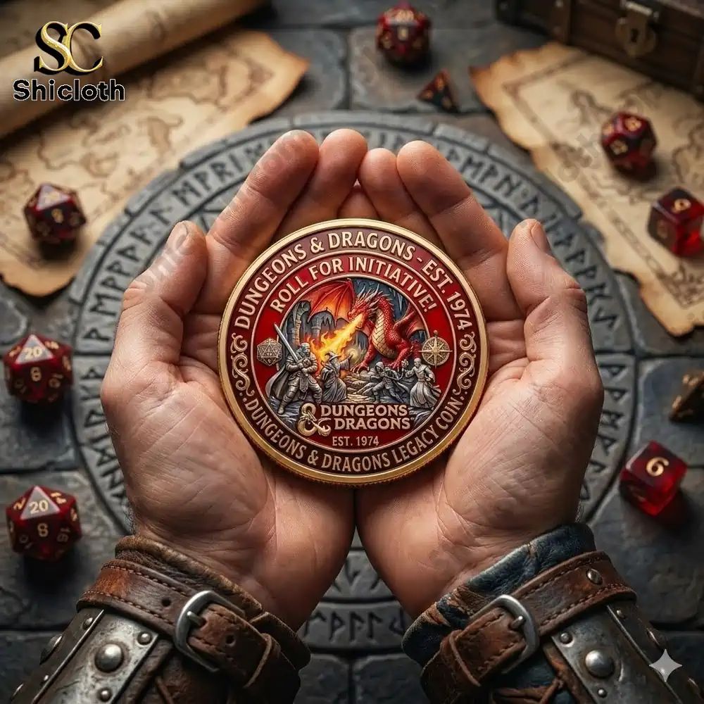 Dungeons Dragons Roll For Initiative Legacy Coin - Adult & Kids T-Shirts, Sweatshirts & Hoodies apparel design preview 1