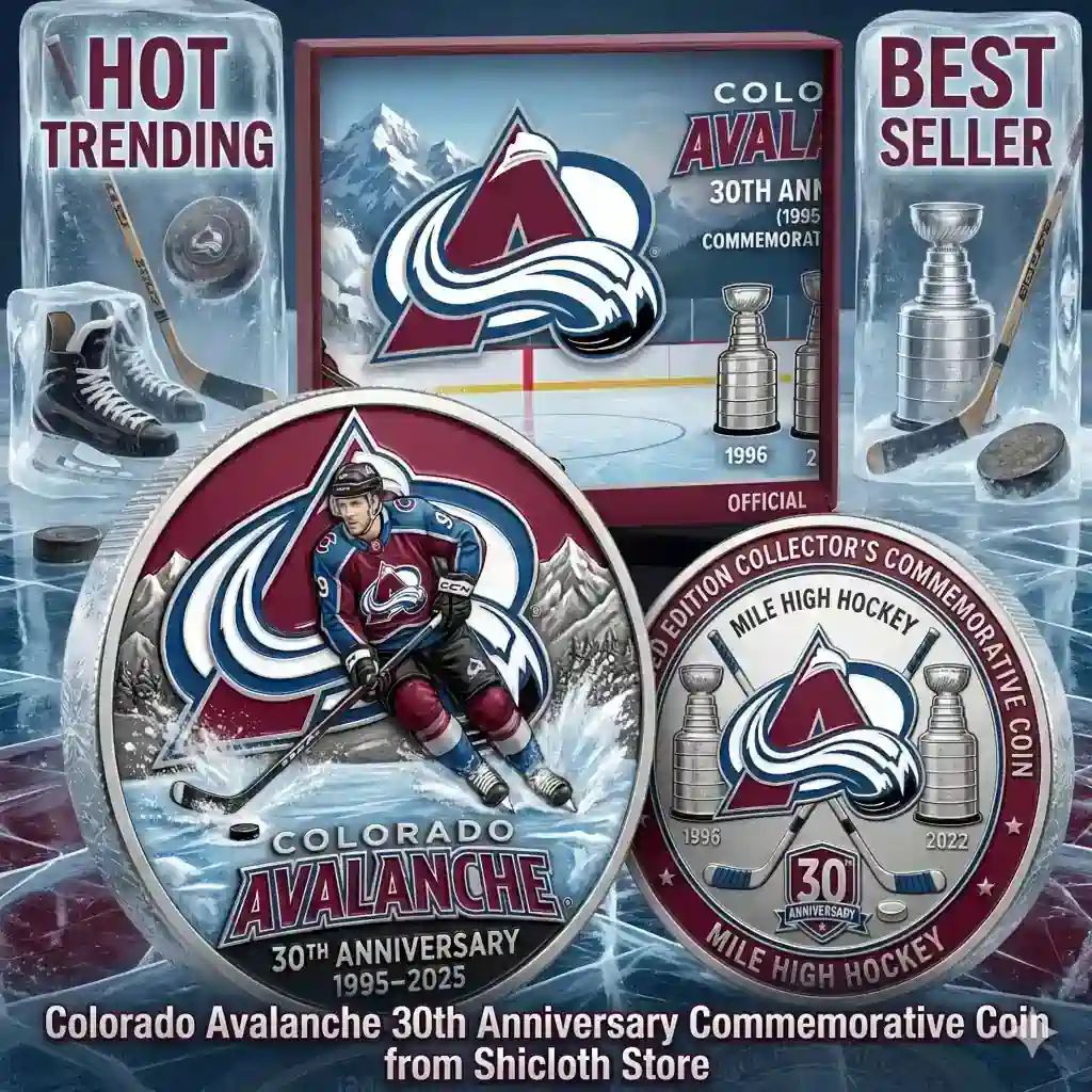 Colorado Avalanche 30th Anniversary Commemorative - Adult & Kids T-Shirts, Sweatshirts & Hoodies apparel design preview 1