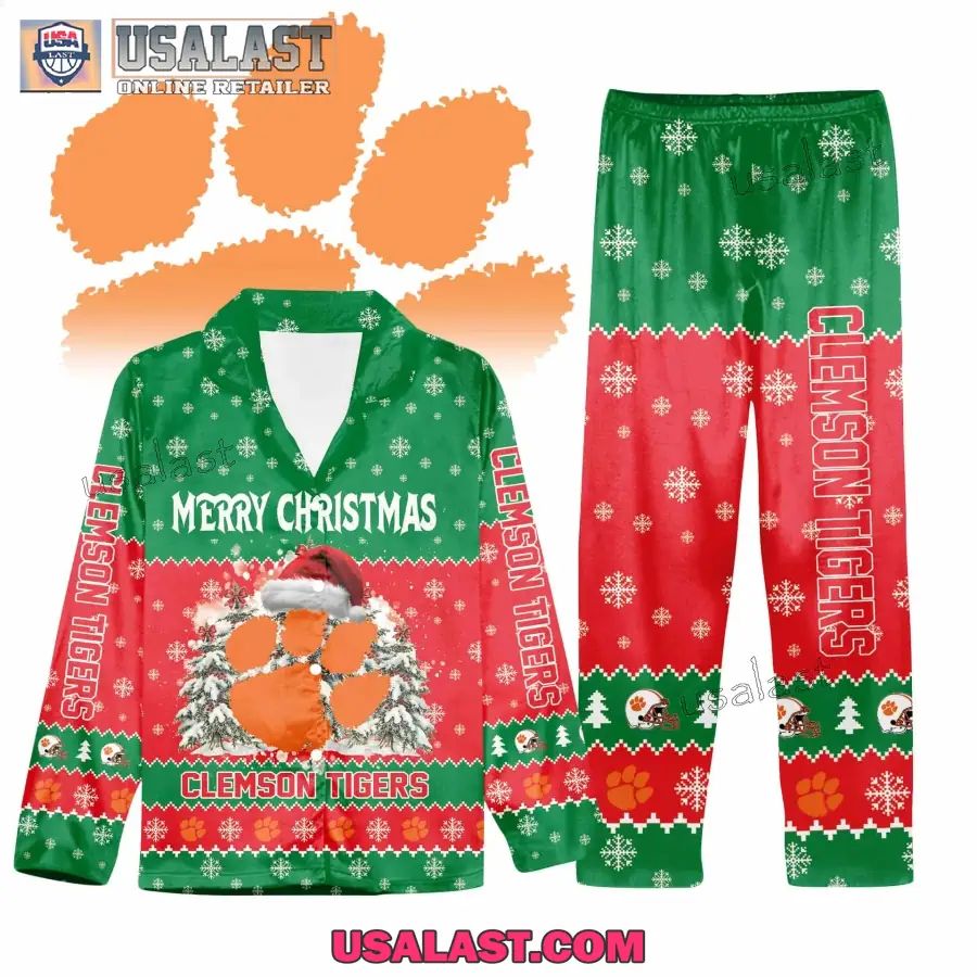 Clemson Tigers Button Pajamas Set - Adult & Kids T-Shirts, Sweatshirts & Hoodies apparel design preview 1